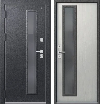 Дверь Термо-10 Антрацит муар - Ясень скандинавский